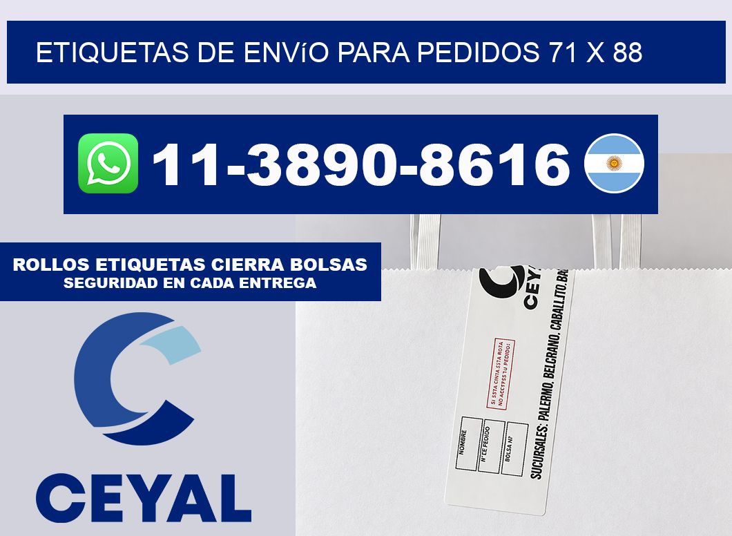 Etiquetas de envío para pedidos 71 x 88