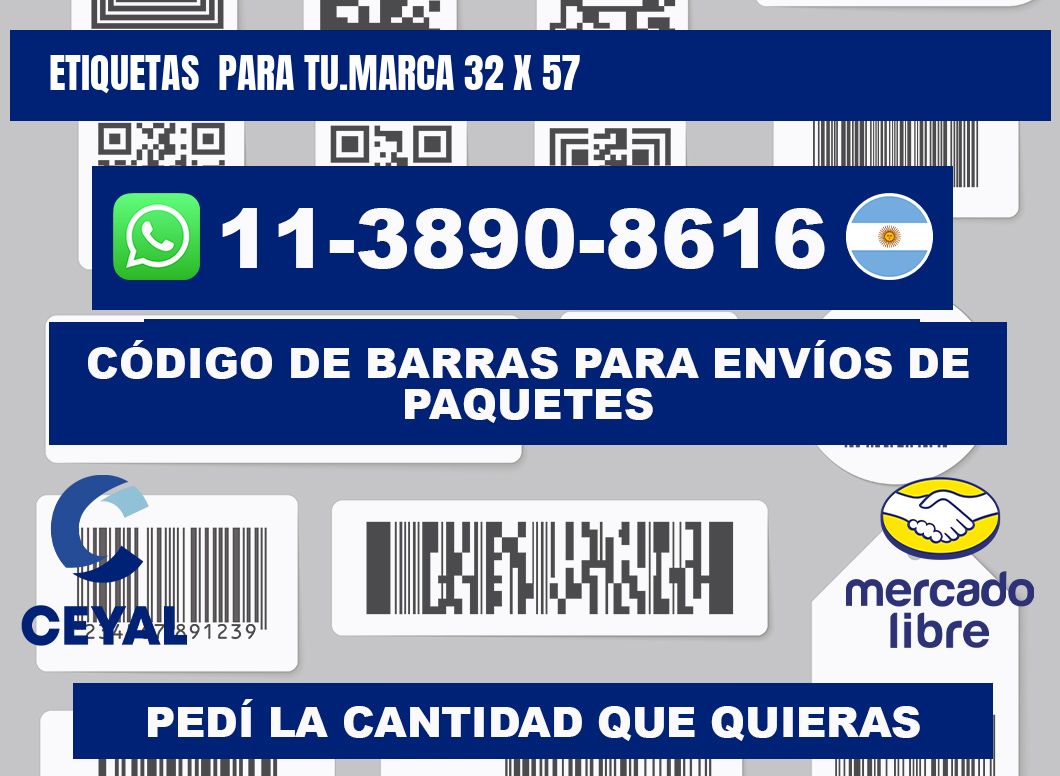 Etiquetas  para tu.marca 32 x 57