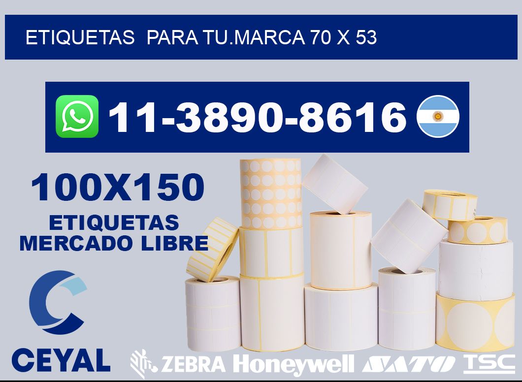 Etiquetas  para tu.marca 70 x 53