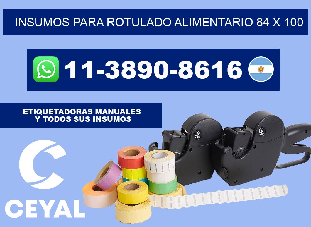 Insumos para rotulado alimentario 84 x 100