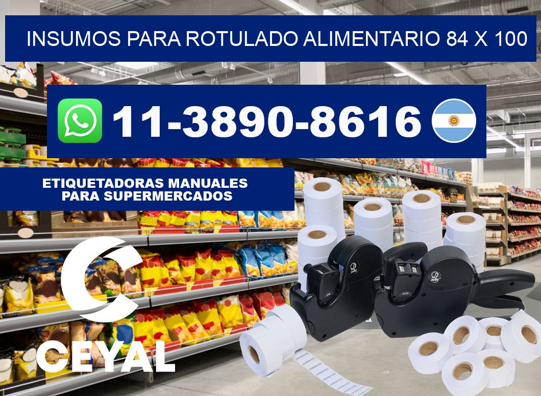 Insumos para rotulado alimentario 84 x 100
