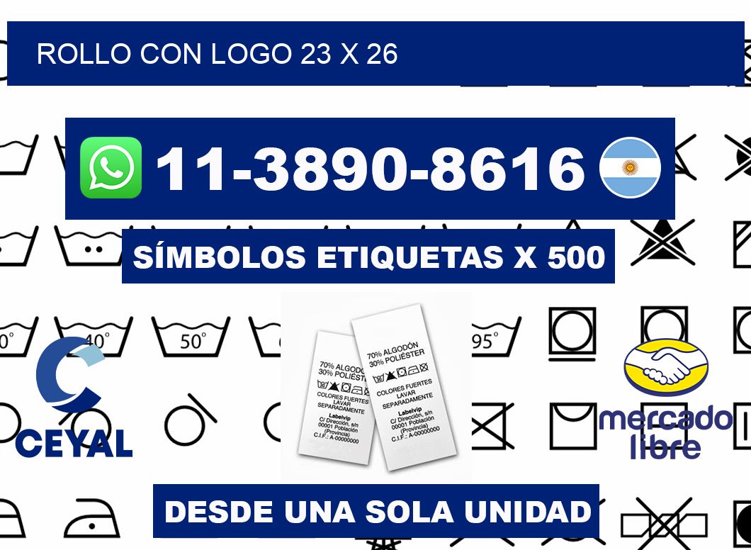 Rollo con logo 23 x 26