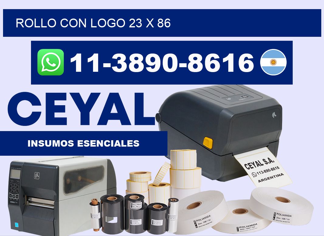 Rollo con logo 23 x 86
