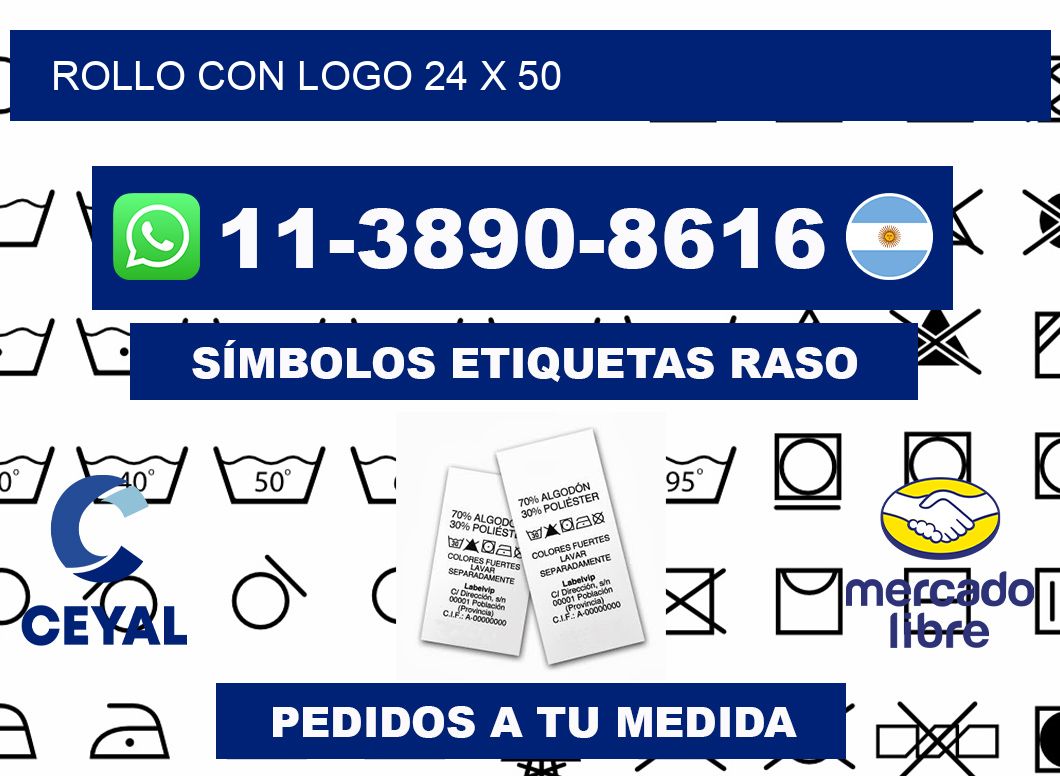 Rollo con logo 24 x 50
