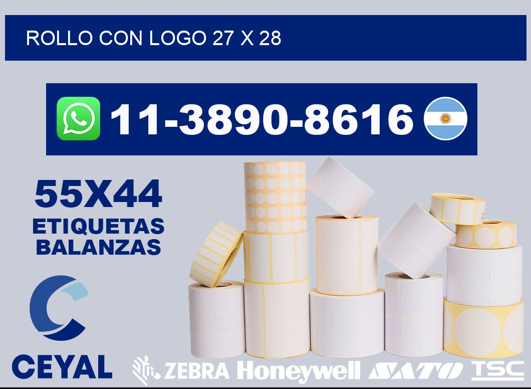 Rollo con logo 27 x 28