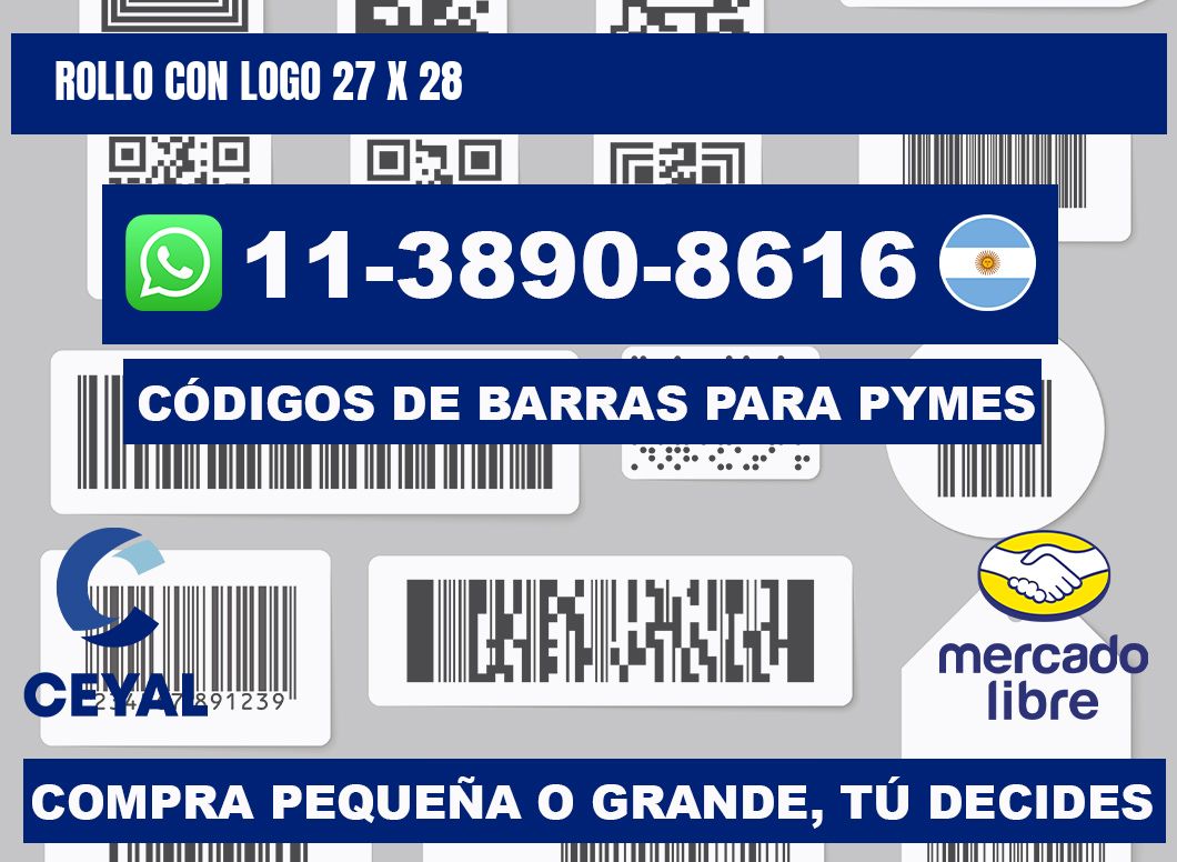 Rollo con logo 27 x 28
