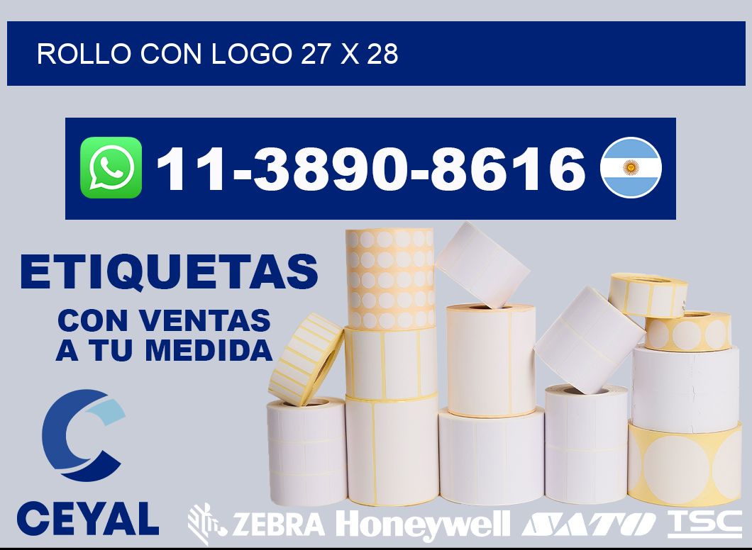 Rollo con logo 27 x 28