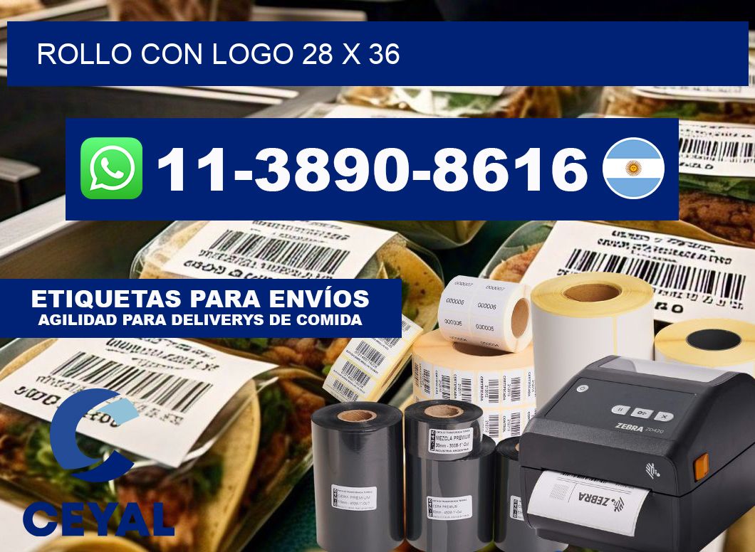 Rollo con logo 28 x 36