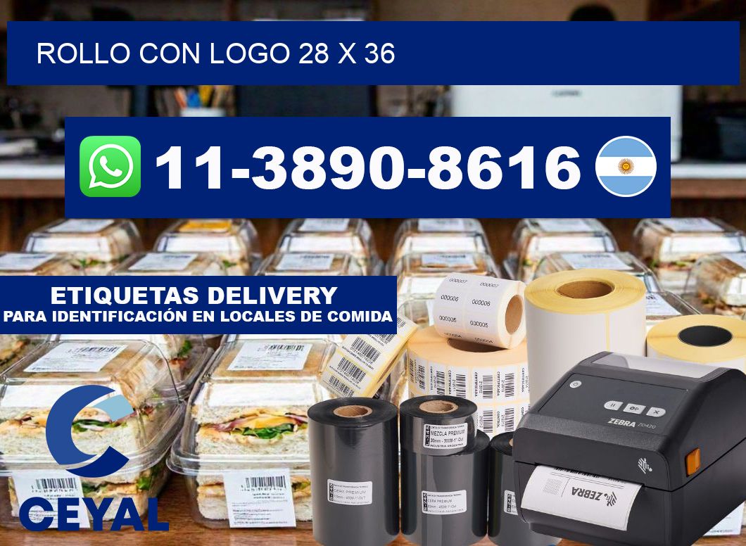 Rollo con logo 28 x 36