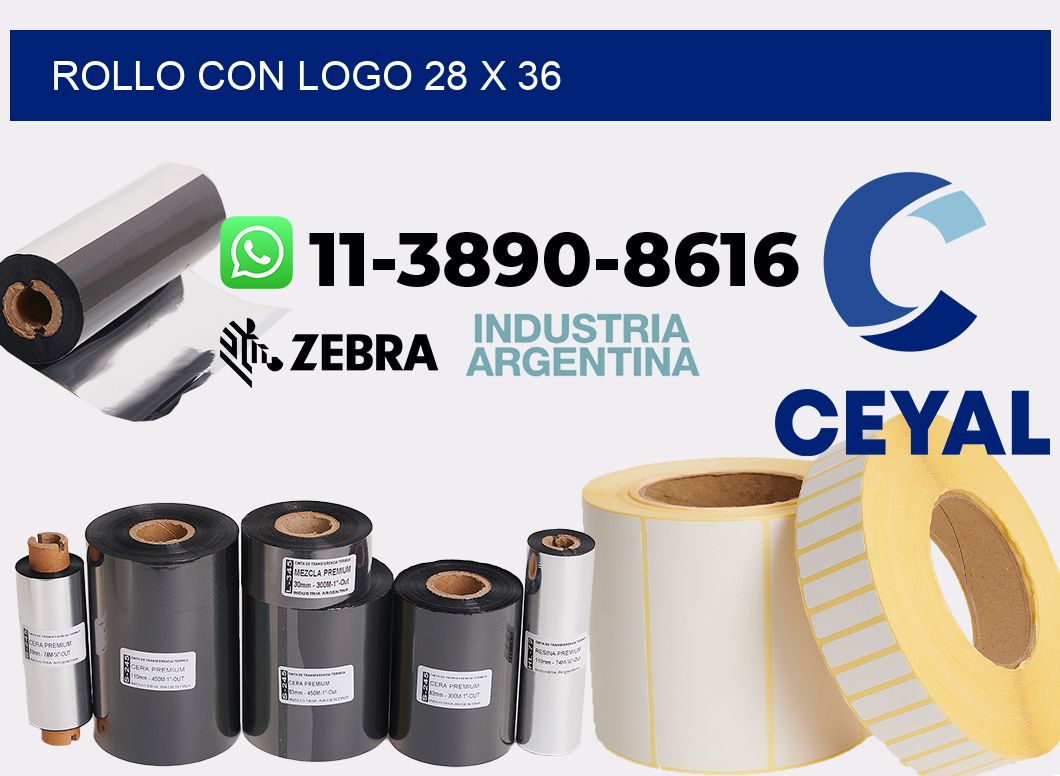 Rollo con logo 28 x 36