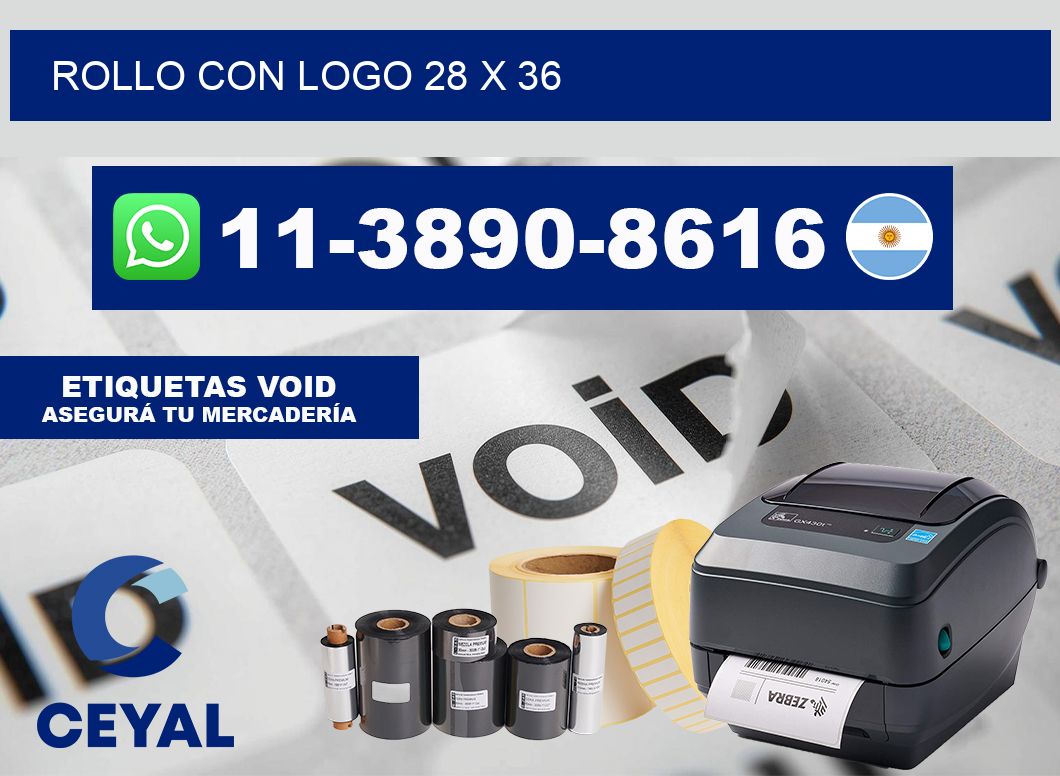 Rollo con logo 28 x 36