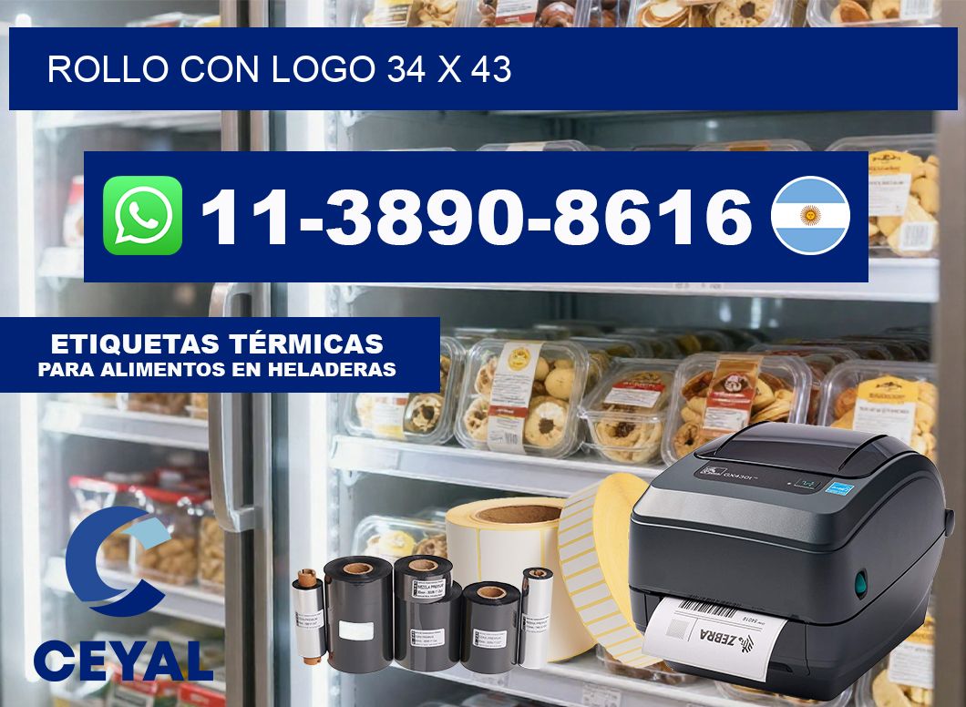 Rollo con logo 34 x 43