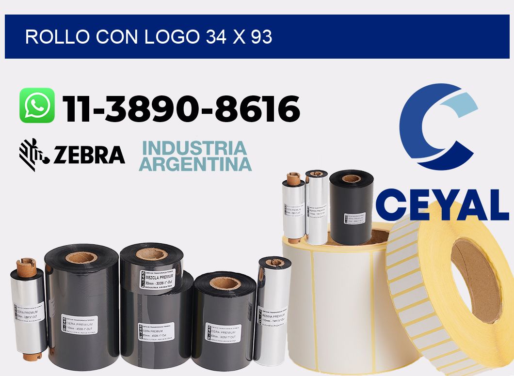Rollo con logo 34 x 93