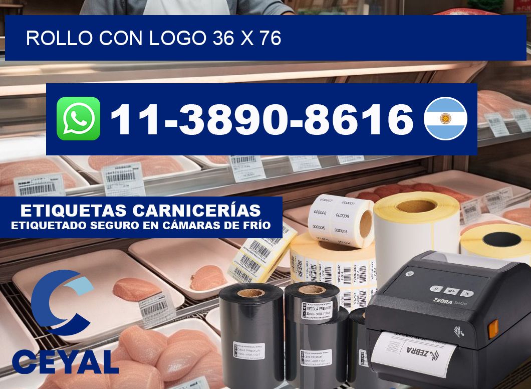 Rollo con logo 36 x 76