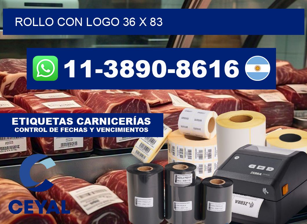 Rollo con logo 36 x 83