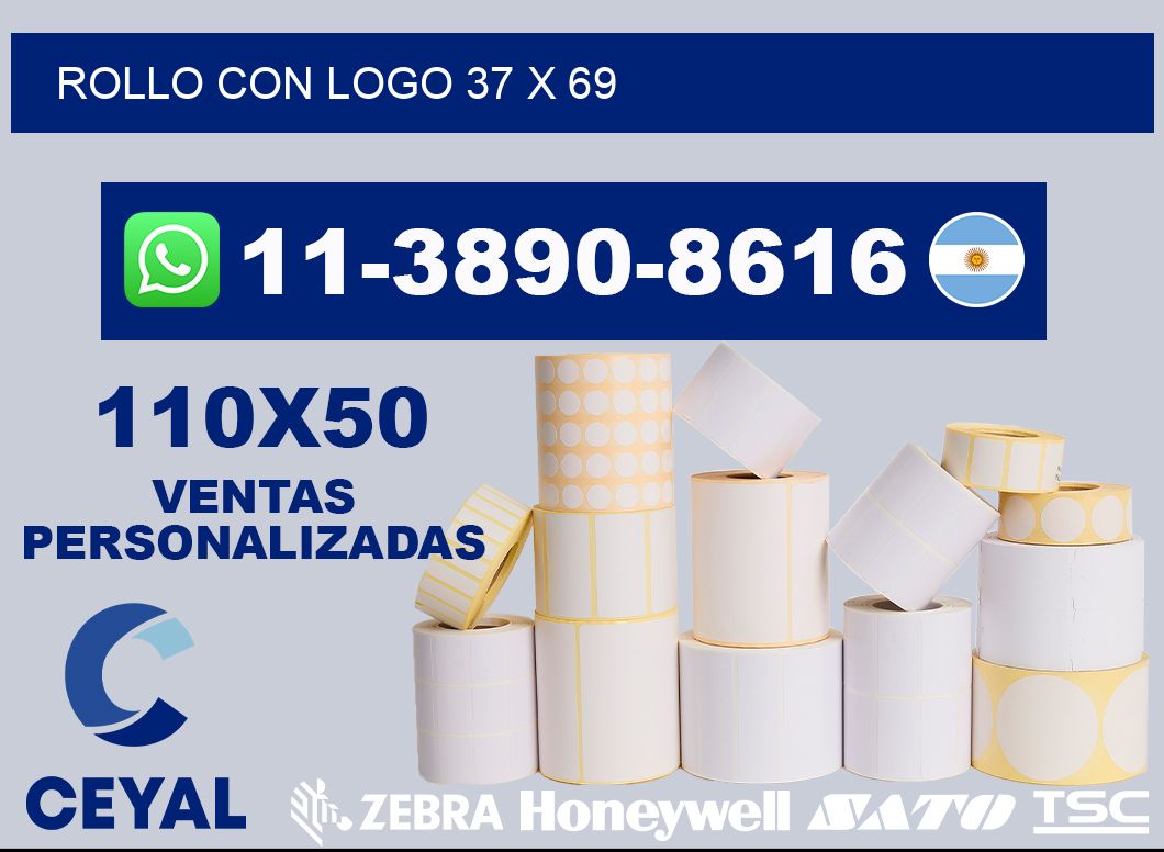 Rollo con logo 37 x 69