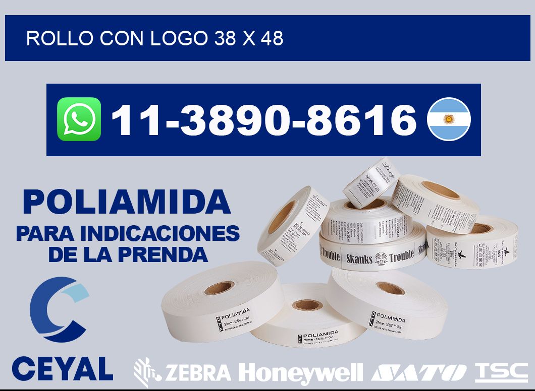 Rollo con logo 38 x 48