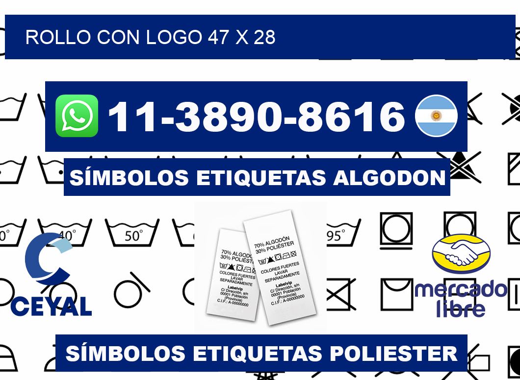 Rollo con logo 47 x 28
