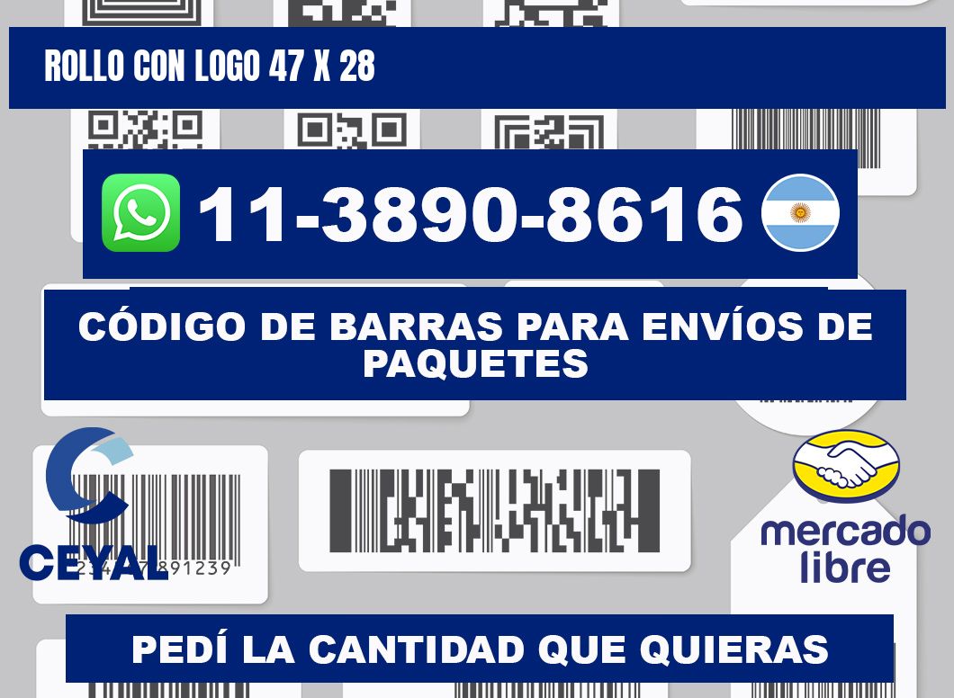 Rollo con logo 47 x 28
