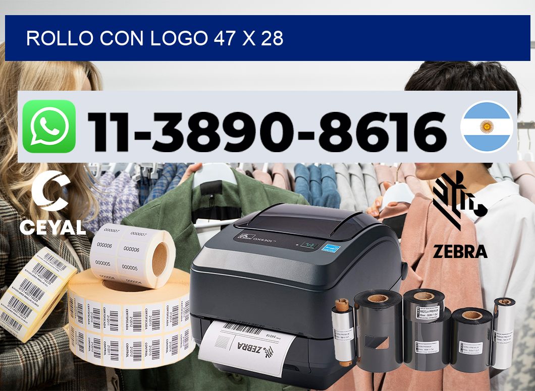 Rollo con logo 47 x 28