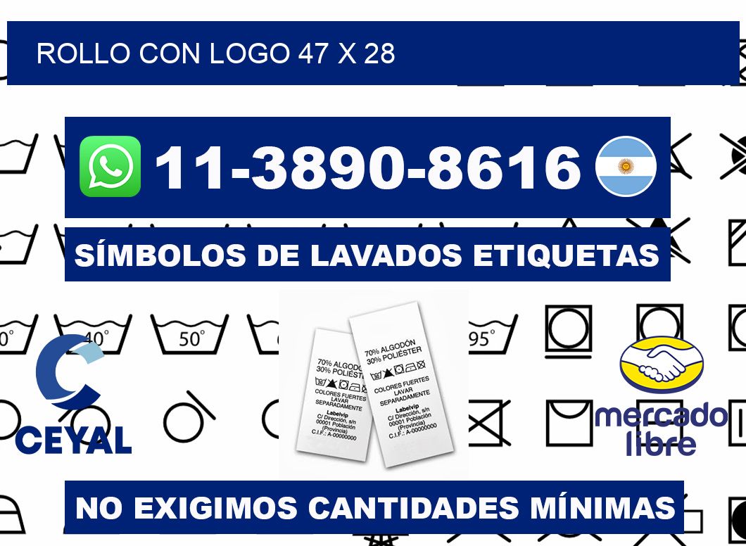 Rollo con logo 47 x 28
