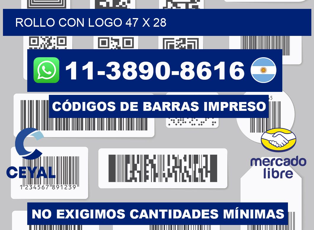 Rollo con logo 47 x 28