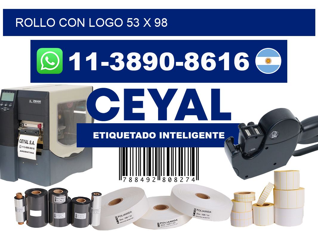 Rollo con logo 53 x 98