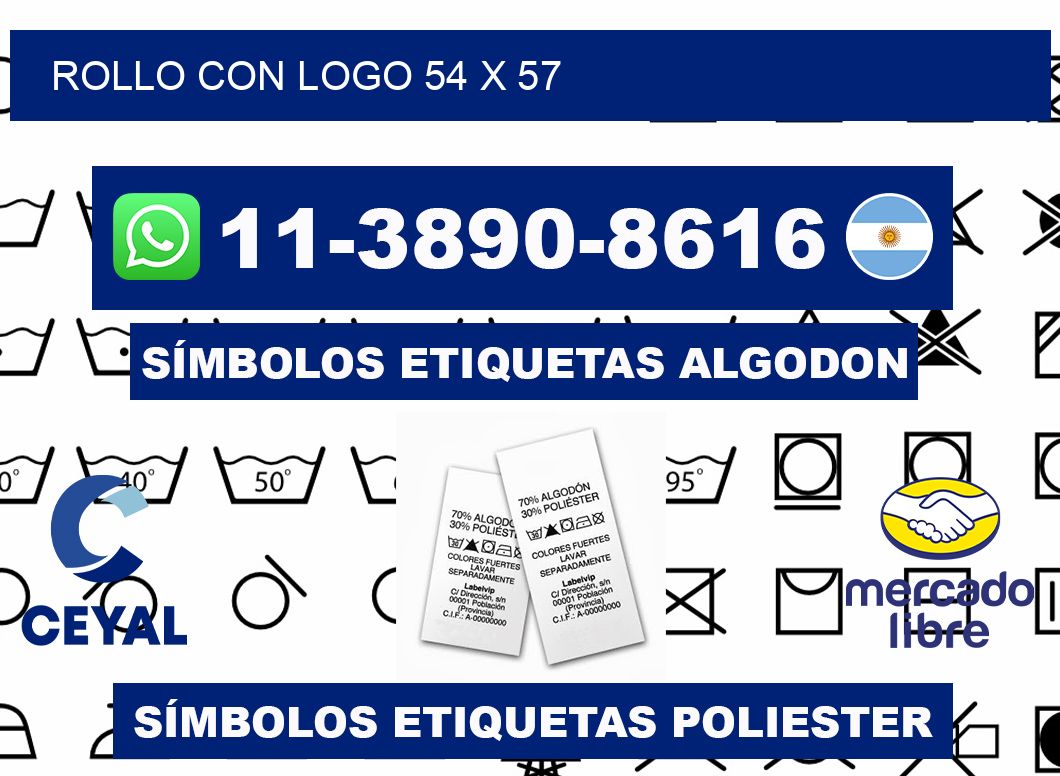Rollo con logo 54 x 57