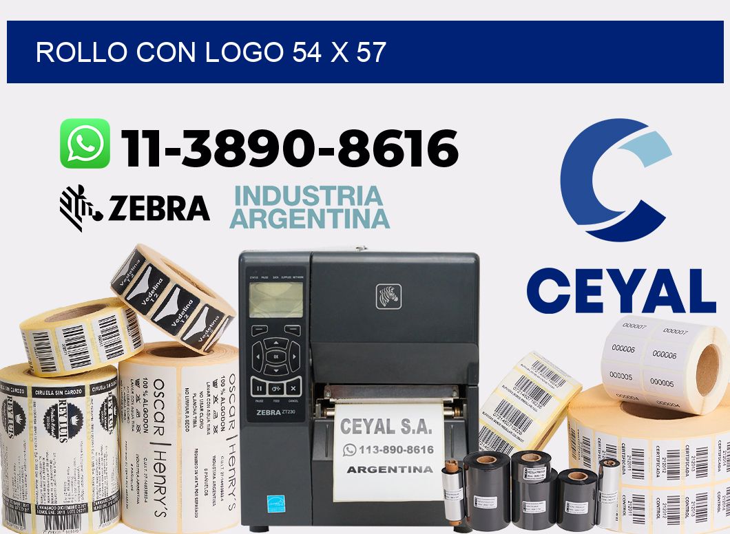 Rollo con logo 54 x 57