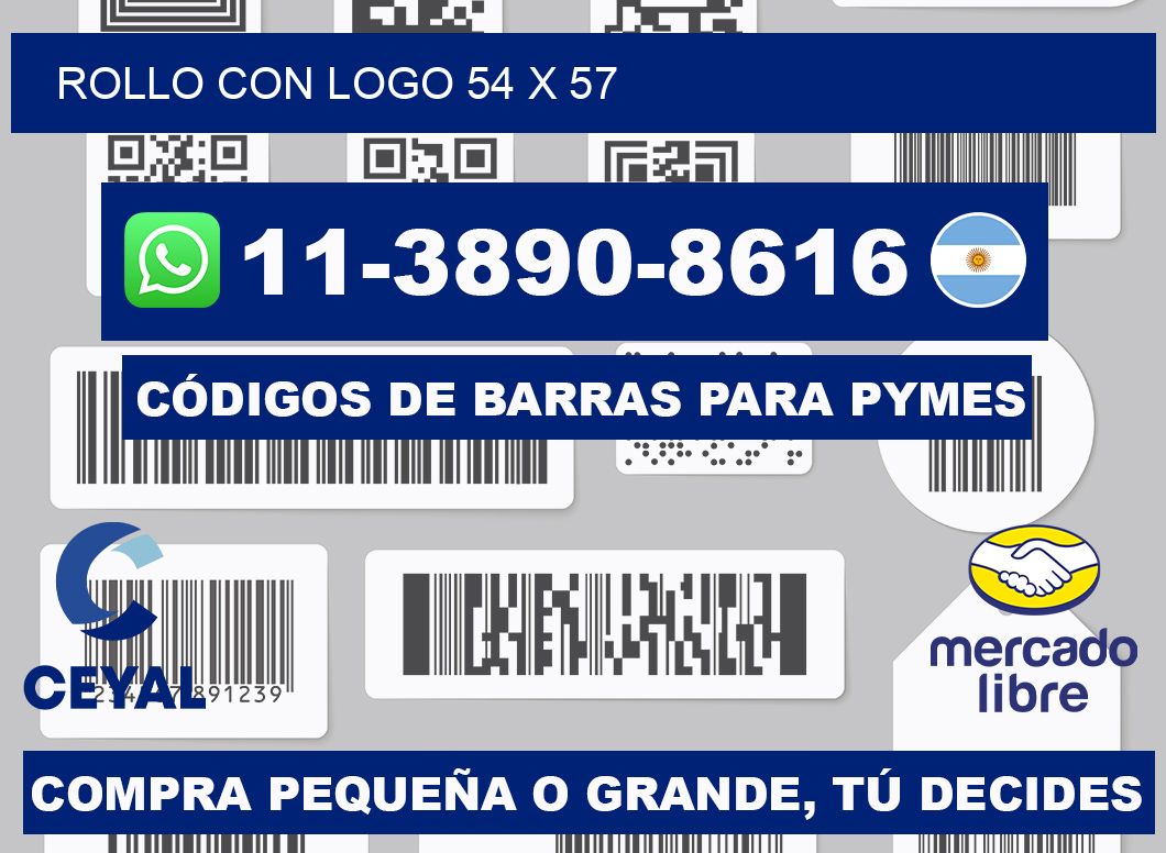 Rollo con logo 54 x 57