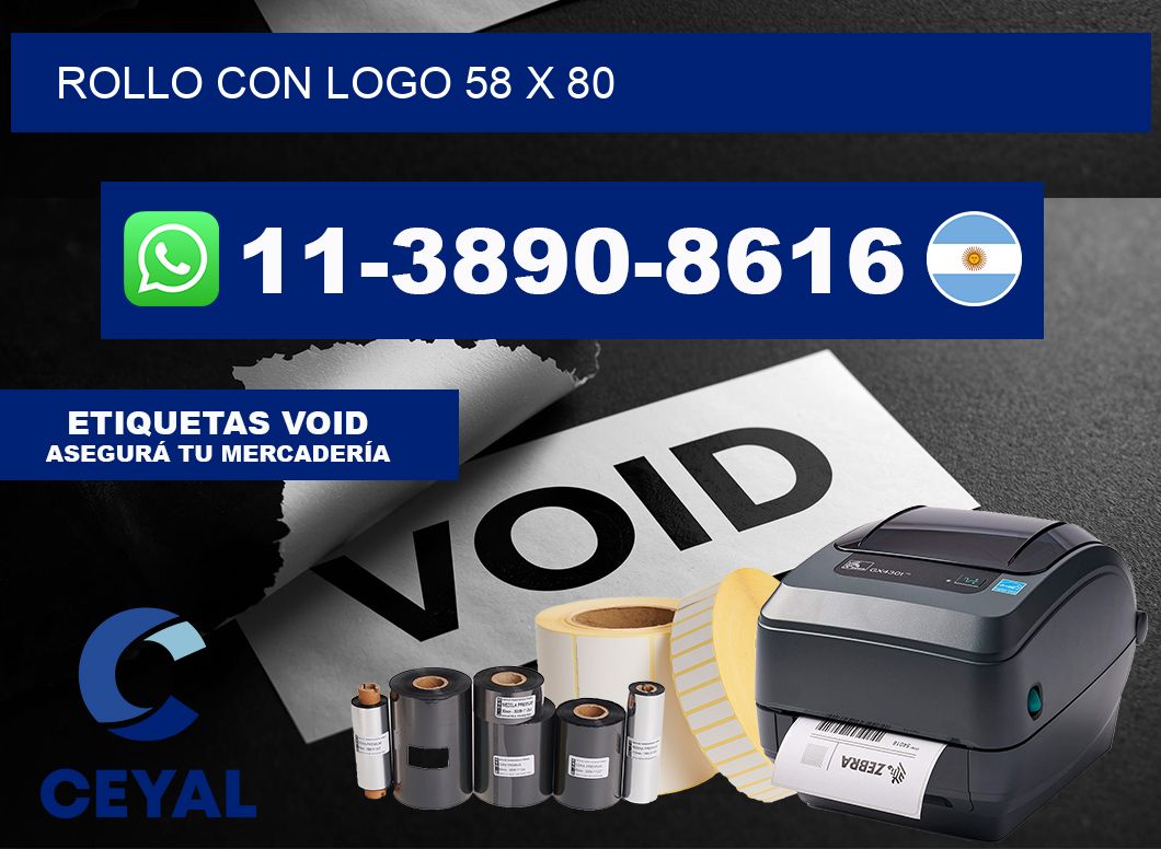 Rollo con logo 58 x 80