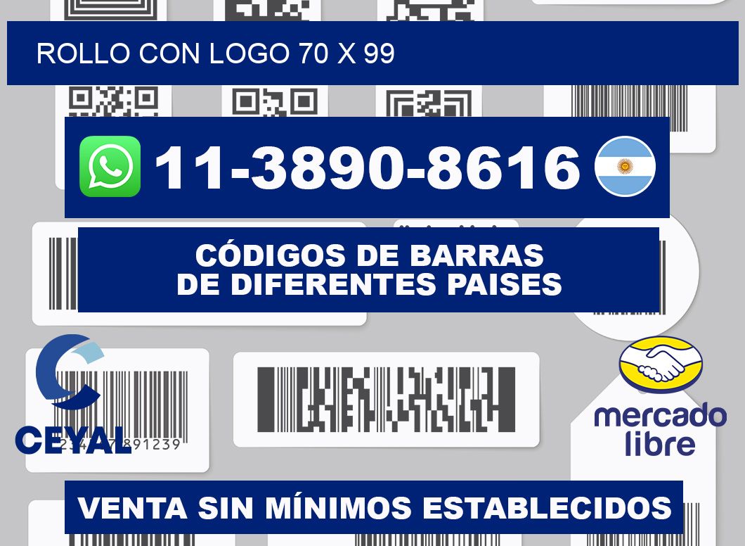 Rollo con logo 70 x 99