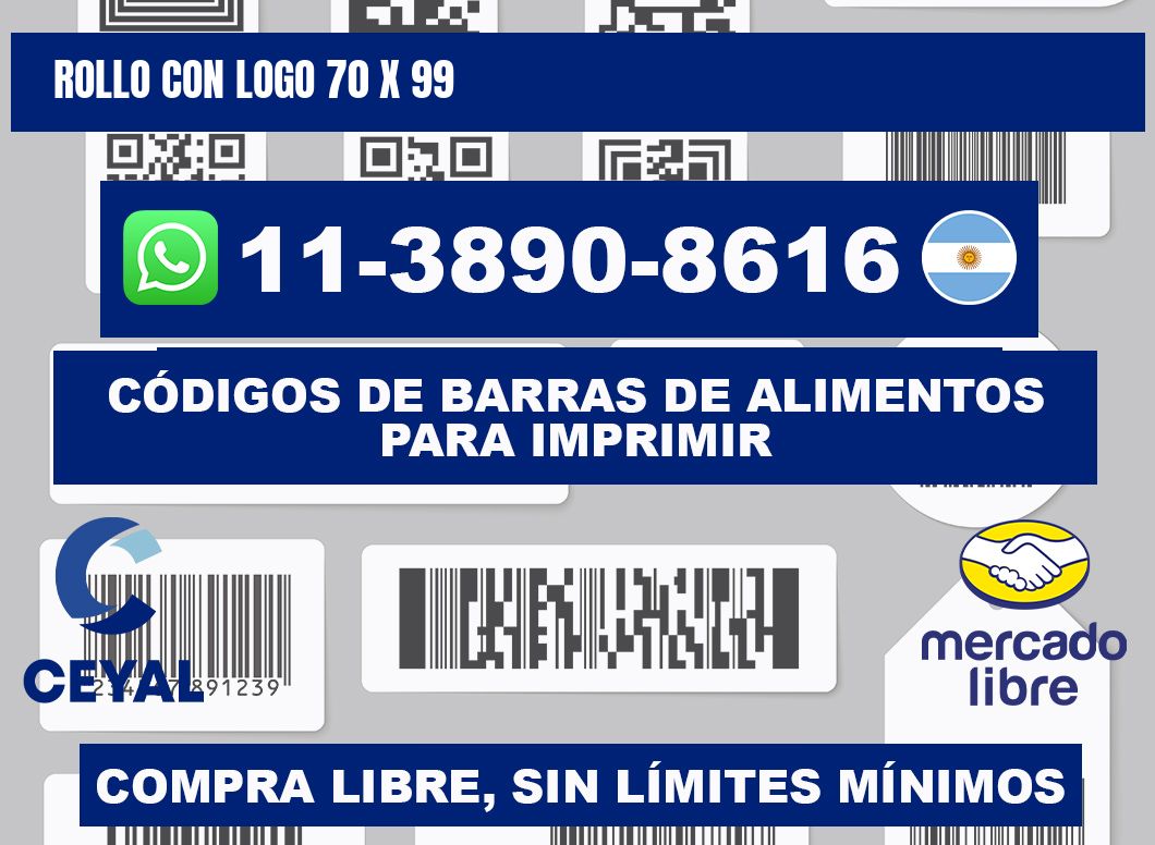 Rollo con logo 70 x 99