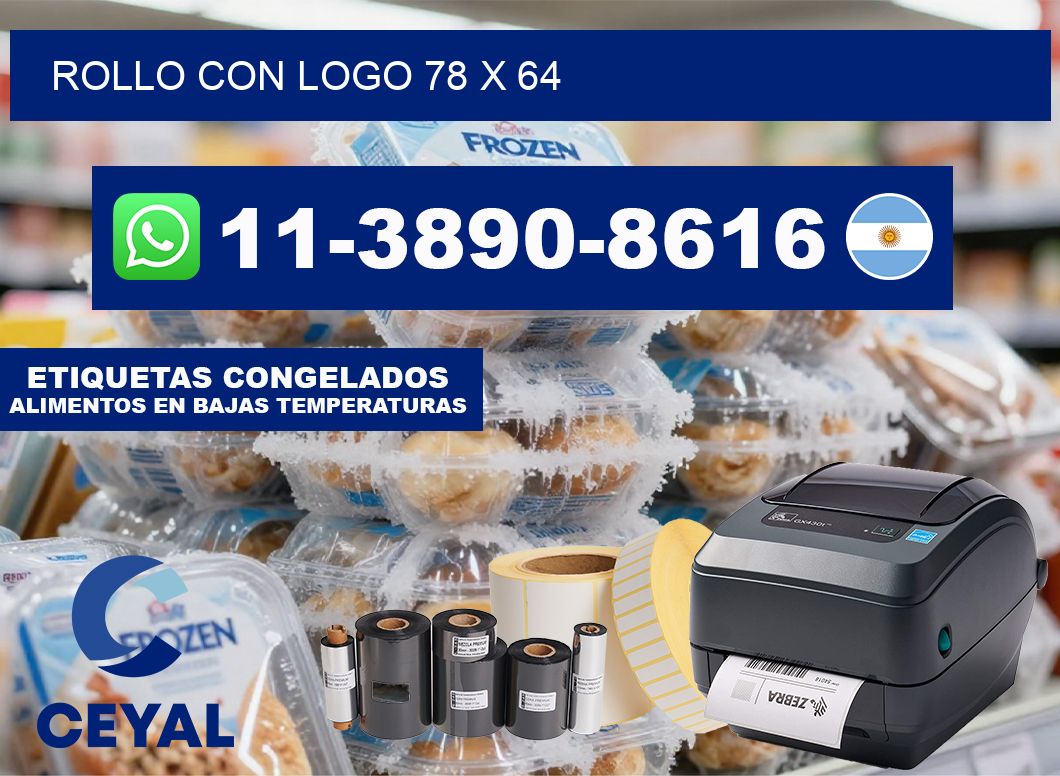 Rollo con logo 78 x 64