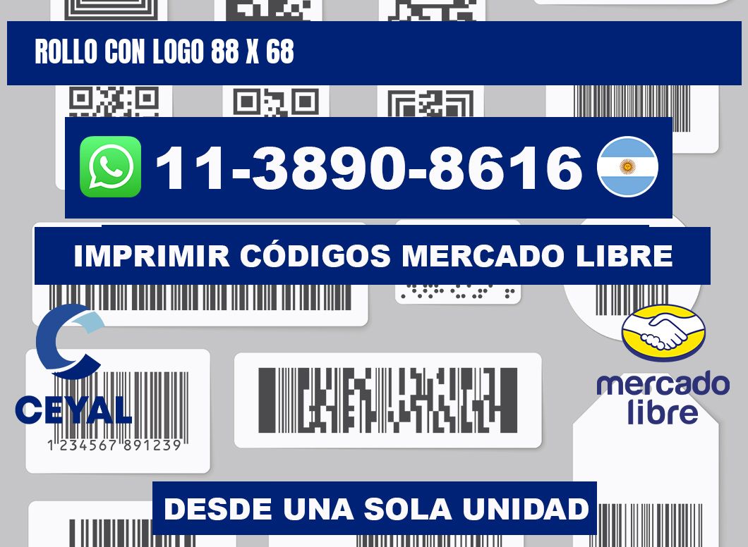 Rollo con logo 88 x 68