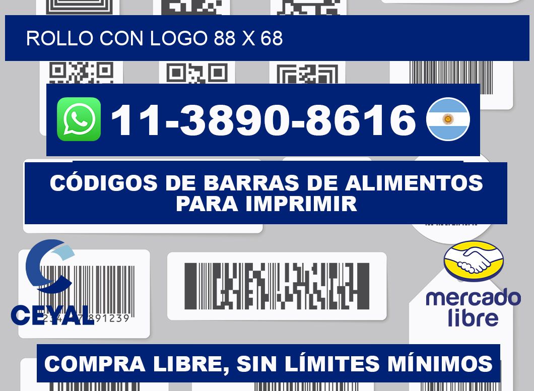 Rollo con logo 88 x 68