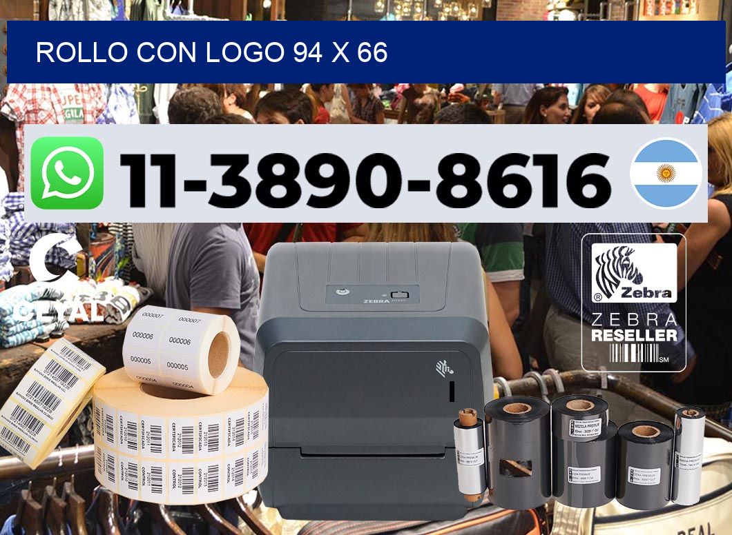 Rollo con logo 94 x 66