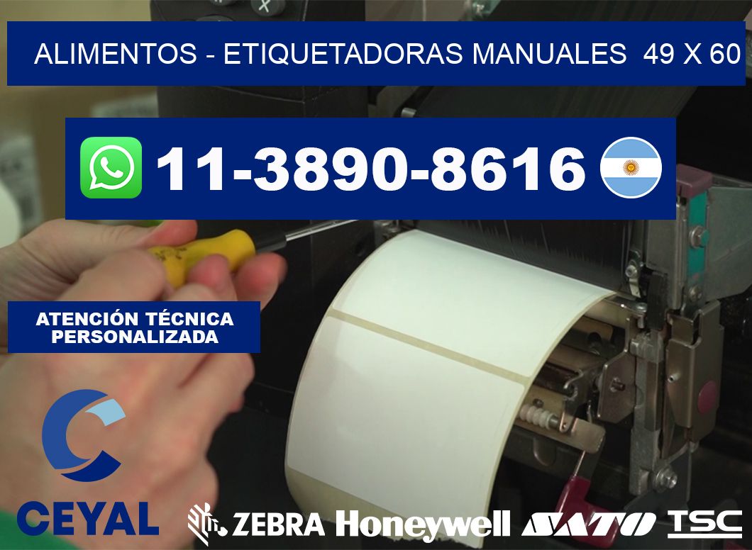 alimentos - Etiquetadoras Manuales  49 x 60