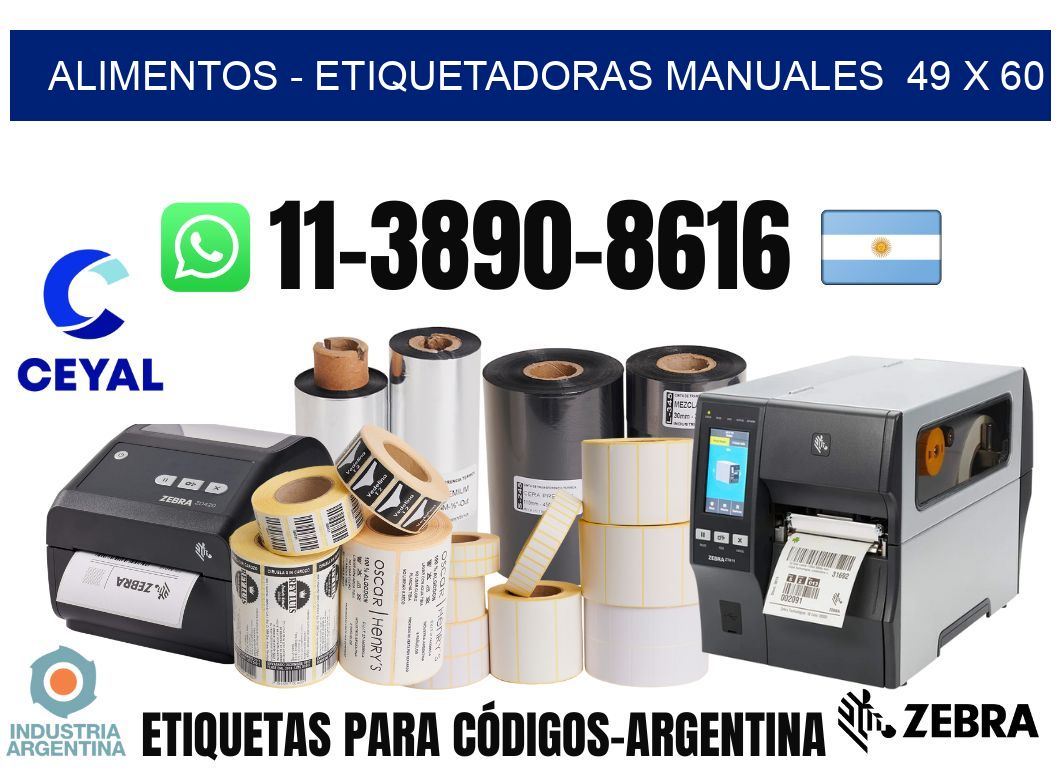 alimentos - Etiquetadoras Manuales  49 x 60