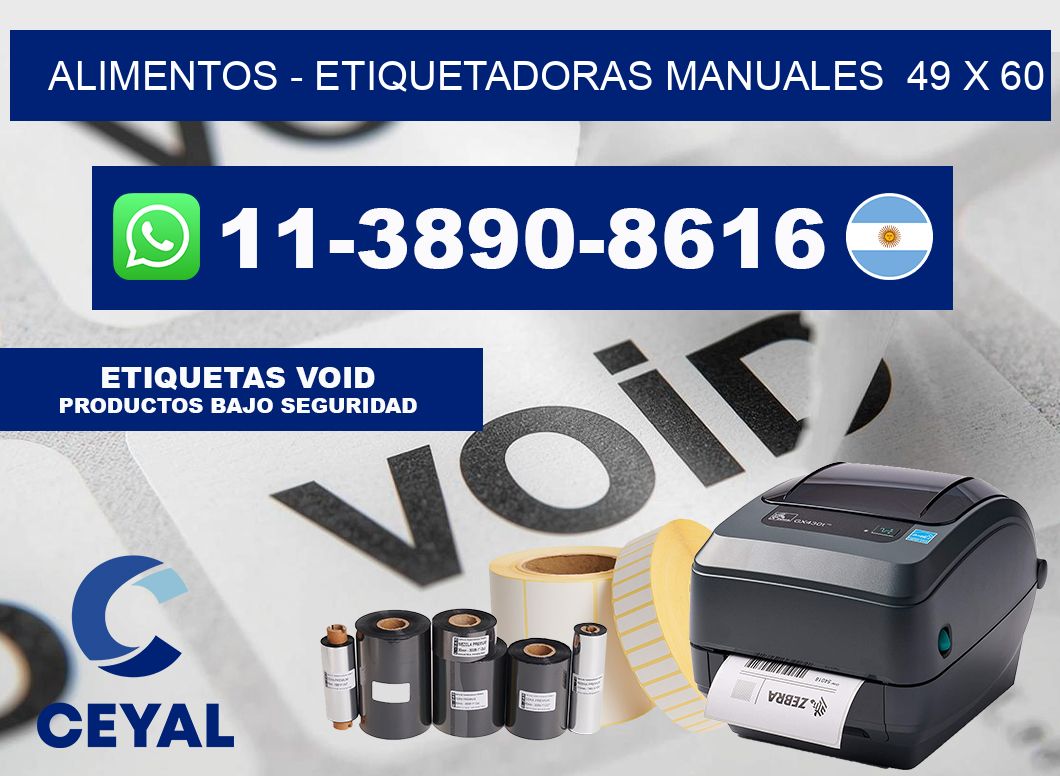alimentos - Etiquetadoras Manuales  49 x 60