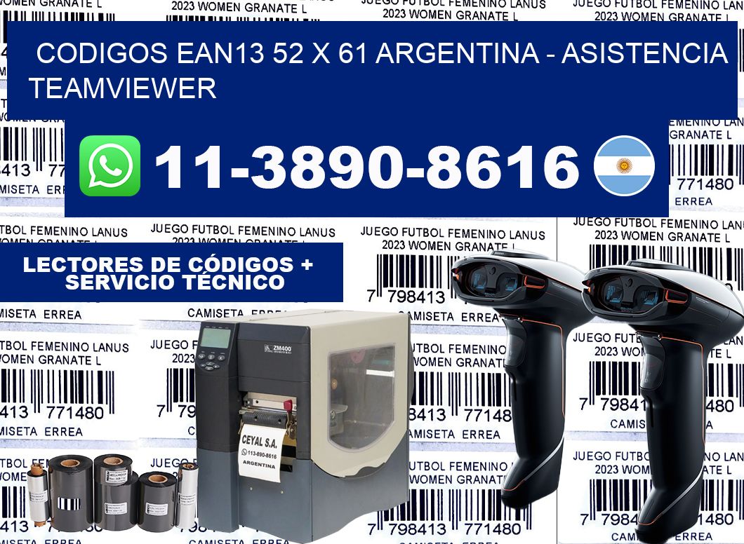 codigos ean13 52 x 61 argentina – asistencia teamviewer