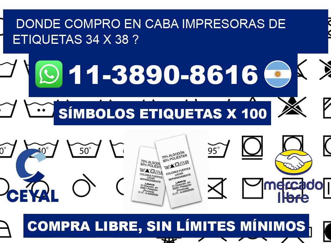 donde compro en CABA impresoras de etiquetas 34 x 38 ?