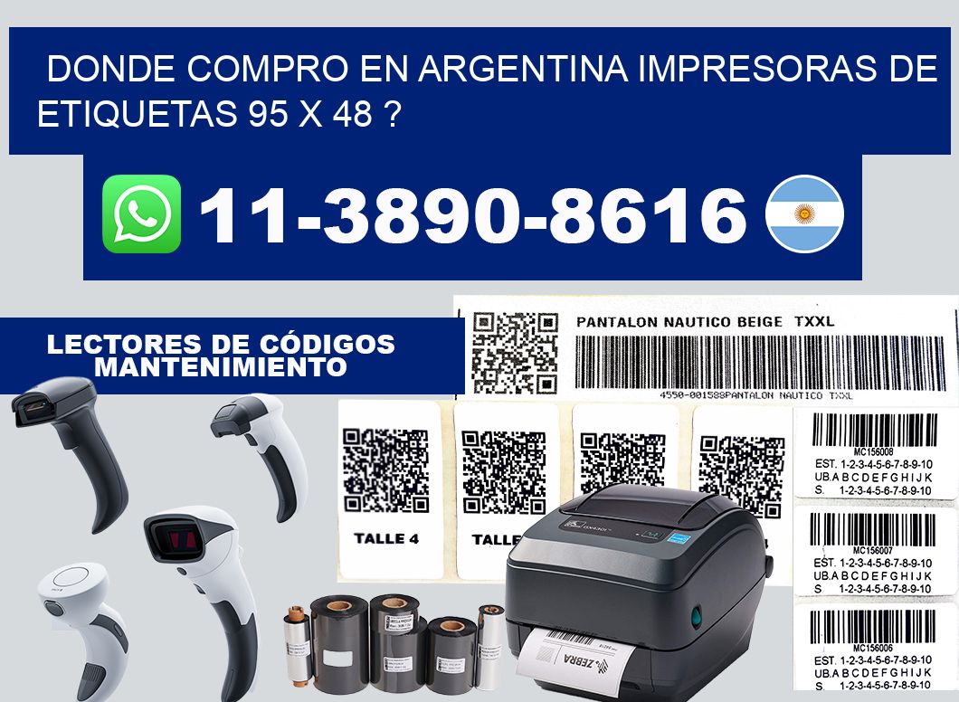 donde compro en argentina impresoras de etiquetas 95 x 48 ?