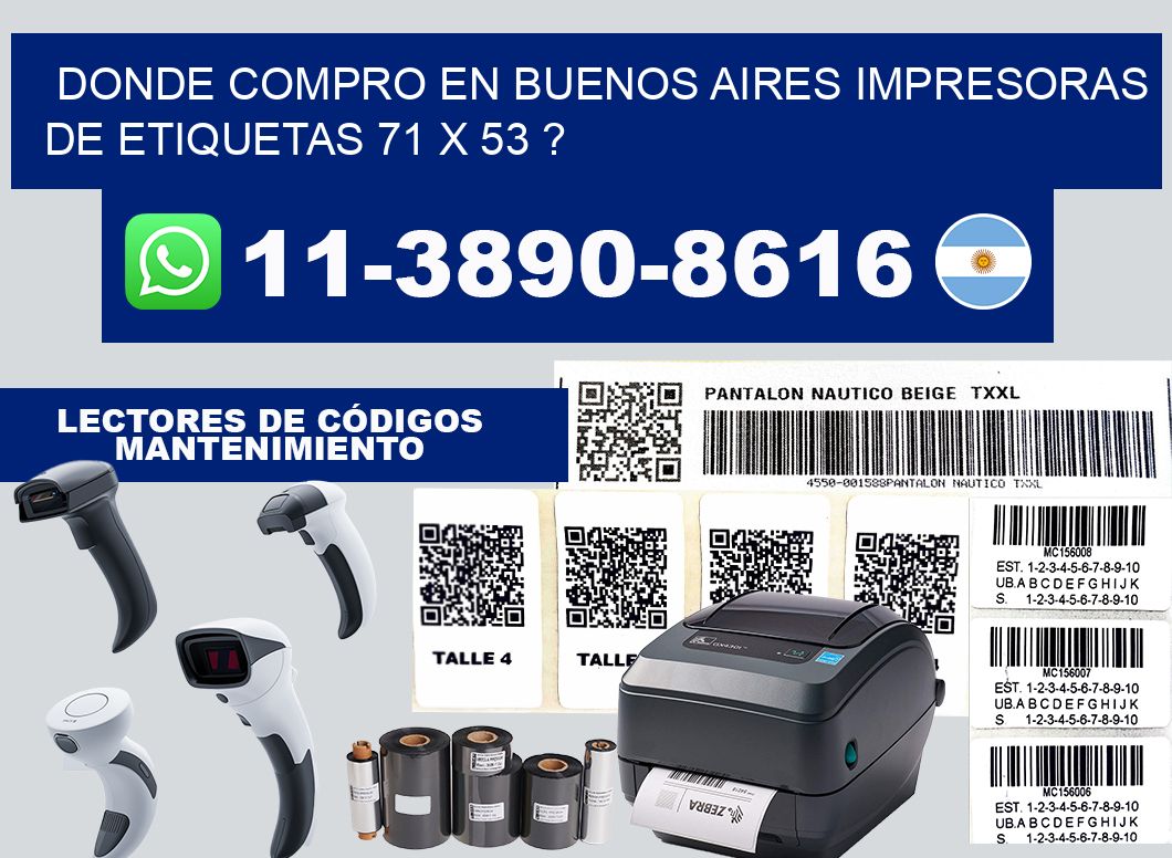 donde compro en buenos aires impresoras de etiquetas 71 x 53 ?