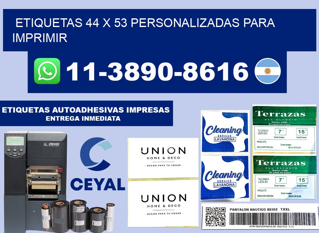 etiquetas 44 x 53 personalizadas para imprimir