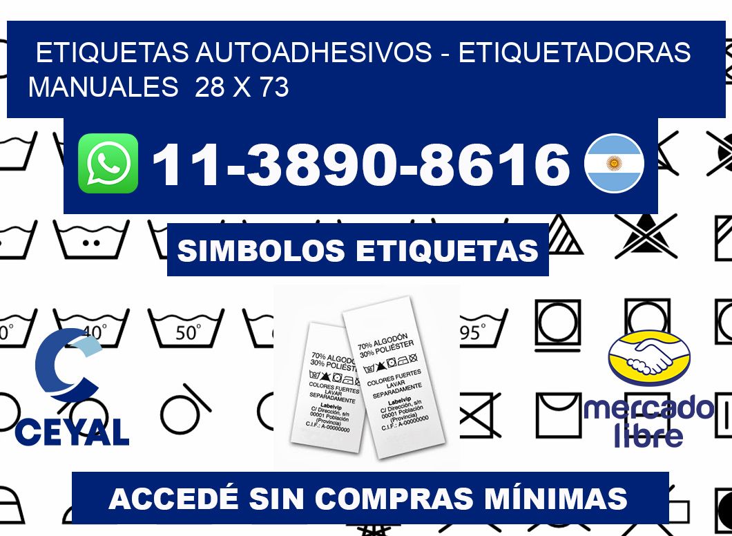 etiquetas autoadhesivos - Etiquetadoras Manuales  28 x 73