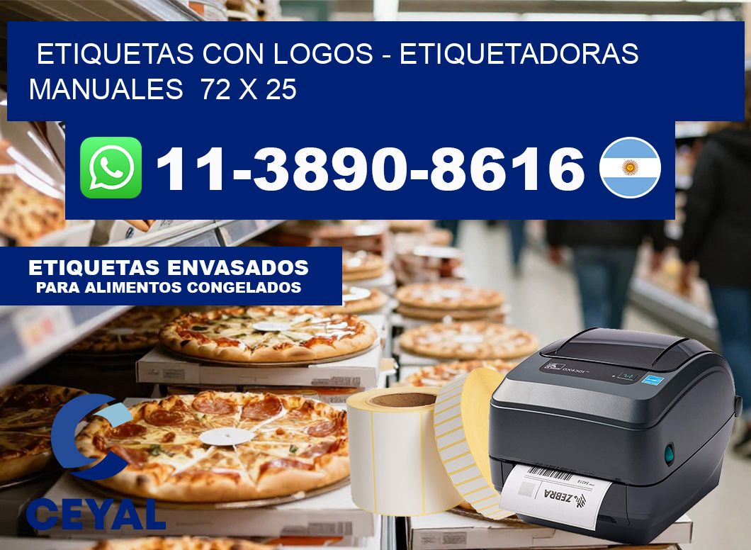 etiquetas con logos – Etiquetadoras Manuales  72 x 25