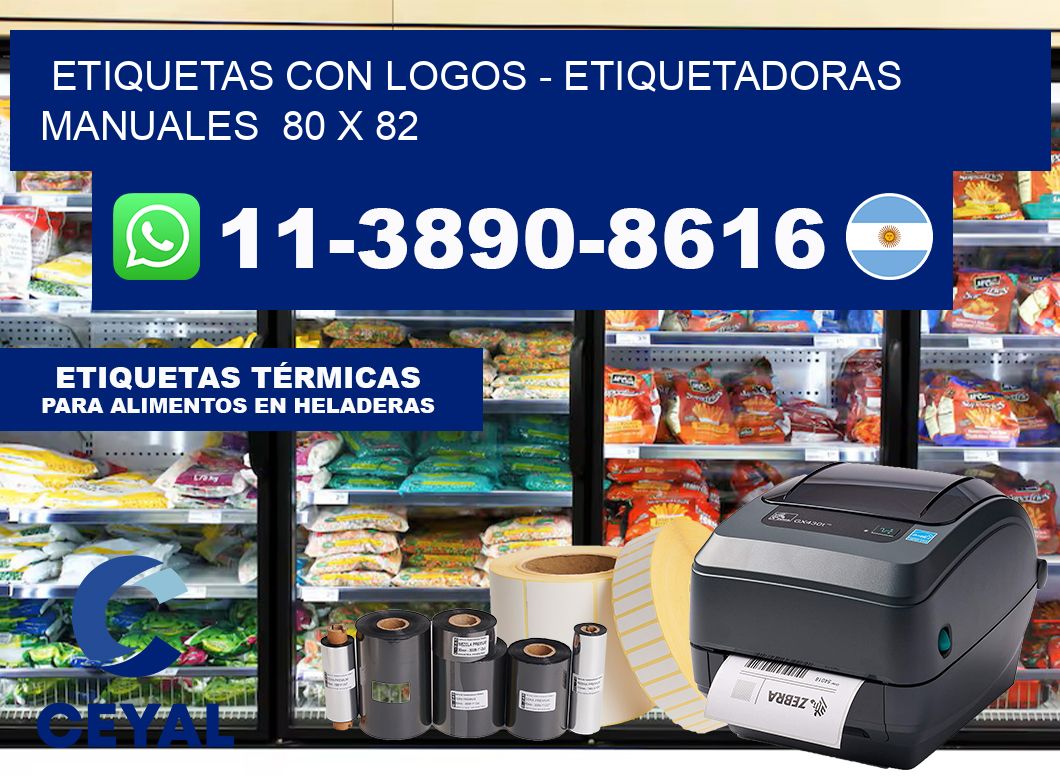 etiquetas con logos – Etiquetadoras Manuales  80 x 82