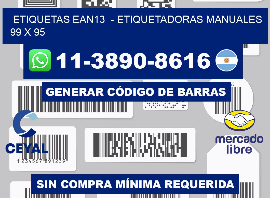 etiquetas ean13  - Etiquetadoras Manuales  99 x 95