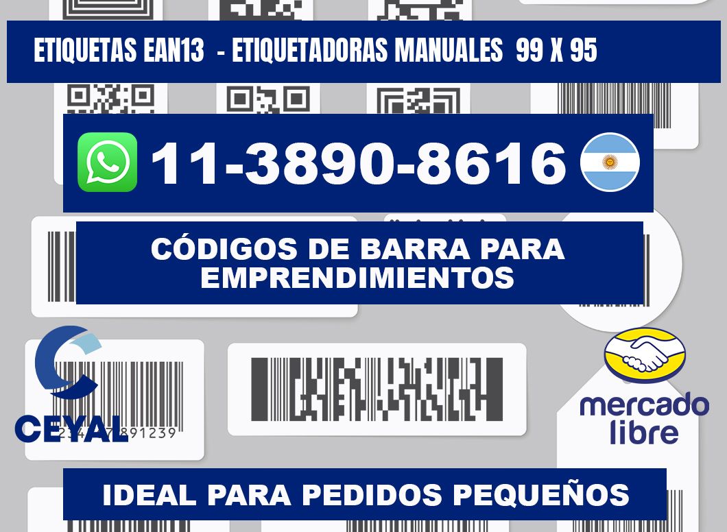 etiquetas ean13  - Etiquetadoras Manuales  99 x 95